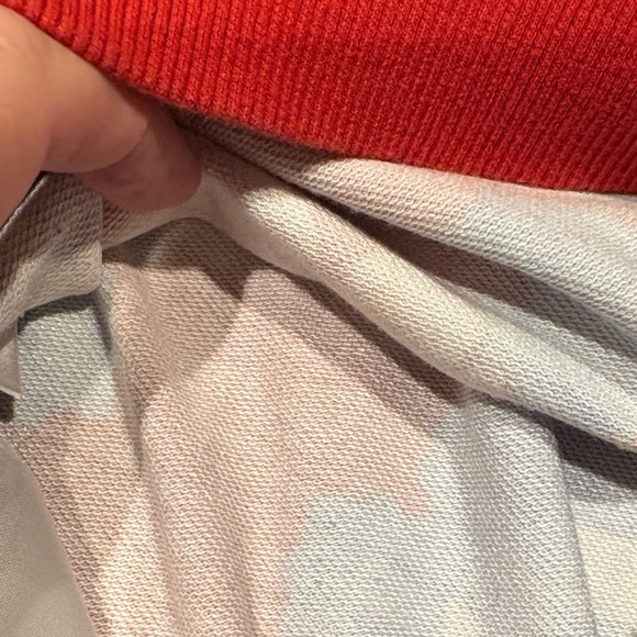 Adidas Red Sweatshirt with Blue Floral Design baggy in like new condition 8 - Picture 8 of 8